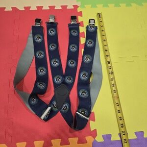 US Navy Military Suspenders - Adjustable X-Back Clip-On - Navy Blue Great...